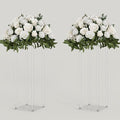 TEKXYZ Acrylic Centerpiece, 2 Pcs 23.6 Inch Tall Flower Stand, Column Wedding Centerpieces, Flower Stand for Wedding Event Party Props, Home Decor, Table