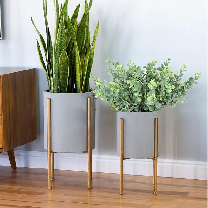 Rinlong 6Pcs Eucalyptus Artificial Greenery Fake Dusty Frosted Eucalyptus Stems Branches for Bouquet Filler Farmhouse Kitchen Hanging Planter Table Decor