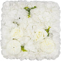 12Pcs Artificial Flower Wall Panel 3D Floral Backdrop Walls 15" X 15" Flower Wall Decor Flower Backdrop Faux Rose Panel for Party Home Background Decor, White