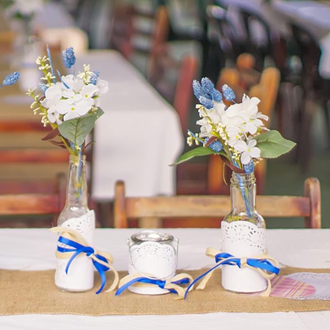 Double Face Royal Blue Satin Ribbon 1/2 inch X 50 Yards Polyester Royal Blue Ribbon for Gift Wrapping Very Suitable for Weddings Party Invitation Decorations and More