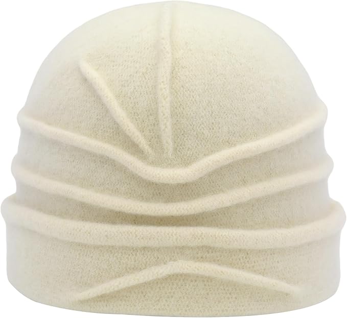 ZLYC Women Wool Cloche Bucket Hat 1920s Vintage Dress Winter Hats with Flower Accent