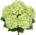Hollyone Green Hydrangea Artificial Flowers Large Artificial Hydrangeas Silk Flowers for Home Decor Indoor Wedding Flowers Bouquets Faux Flowers Kitchen Centerpiece Table Decorations