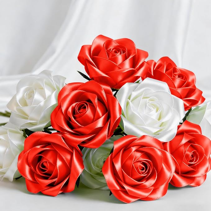 1-1/2" x 100 Yards Satin Ribbon - Wide Silk Red Ribbon with Spool - Ideal for Gift Wrapping, Floral Bouquets, Crafts, Wedding Party Decorations, Christmas and Sewing Projects