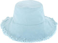 CHOK.LIDS Frayed Bucket Hats for Women Men Unisex Trendy Washed Cotton Floppy Wide Brim Boonie Outdoor Summer Beach Headwear