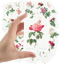 Large Stickers 24 pcs (2.5"x3.5" Each) Roses Flowers Vintage Botannical Books Illustrations by Redoute Retro Postcards Greeting Card Reprint