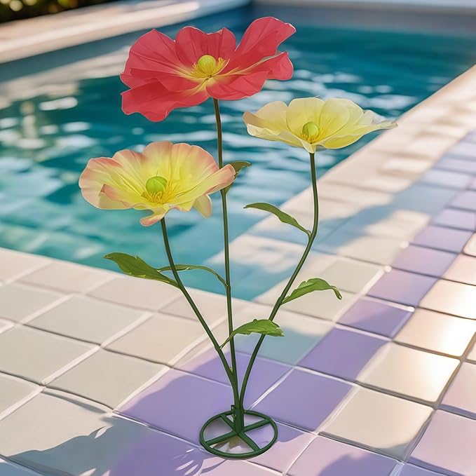 Large Artificial Flower for Decoration with Stands - 5.6 Ft Artificial Silk Giant Flower - Big Artificial Flores Gigantes for Wedding Party Banquet Backdrop Decor, Photography Props Window Display