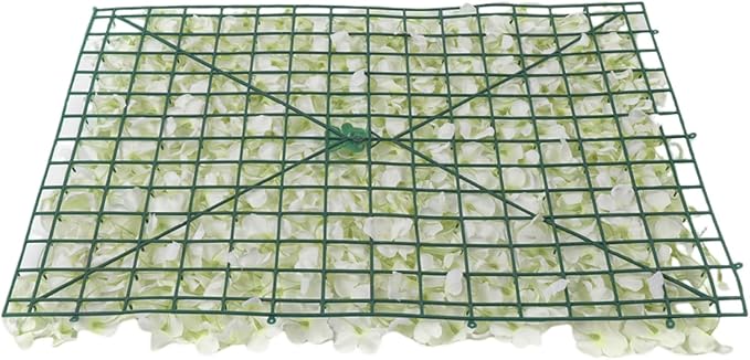 3D Flower Wall Panel, 10pcs White Artificial Floral Wall Backdrop, Realistic Silk Flower Backplanes, Roll Up Fake Flower Background for Valentines Wedding Party Photo Arrangement Decor