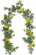 SOMYTING Artificial Daisy Garland Decorative Fake Flower Vine Hanging 5.6Ft Silk Flower Greenery for Home Garden Outdoor Ceremony Wedding Arch Floral Decor