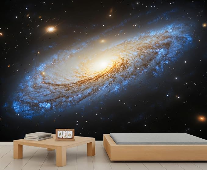 Spiral Galaxy Wall Mural, Outer Space 3D Wall Murals, Universe Wallpaper Mural, for Living Room Bedroom Large Wallpaper Indoor Decor 177.16" W x120 H