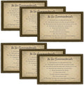 10 Commandments Placemats Set of 6, Ten Commandments Christian Religious Bible Verse Place Mats Washable Double-Sided Table Mats for Kitchen Dining Room Home Party Indoor Decor 6 PCS 12x18 Inch