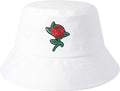 ZLYC Unisex Fashion Embroidered Bucket Hat Summer Fisherman Cap for Men Women