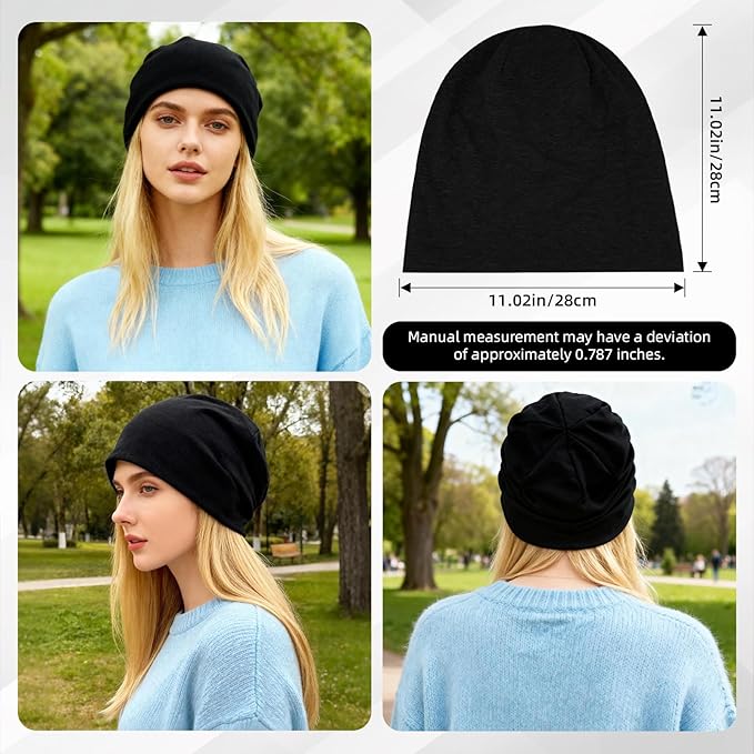 Women's Slouchy Beanie Hat Chemo Caps Cancer Headwear Hats Turban Baggy Sleeping Cap Boho Hats