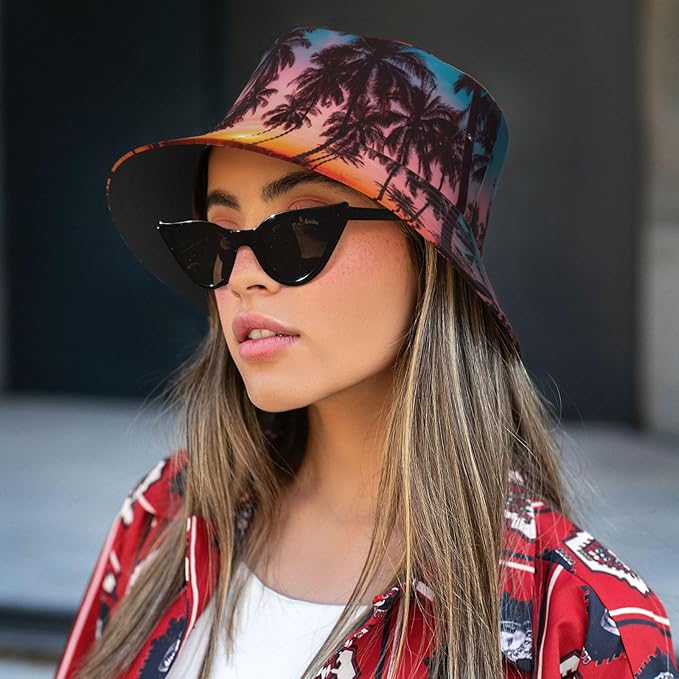 Small Daisy Green Chrysanthemum Flower Bucket Hats Fashion Sun Cap Packable Outdoor Fisherman Hat for Women and Men