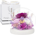 Preserved Flowers - Fresh Flowers Gifts for Women - Birthday Flowers for Delivery Prime Today -Eternal Rose Gifts for her -Real Flowers for Women, Christmas & Mother's Day(Purple)