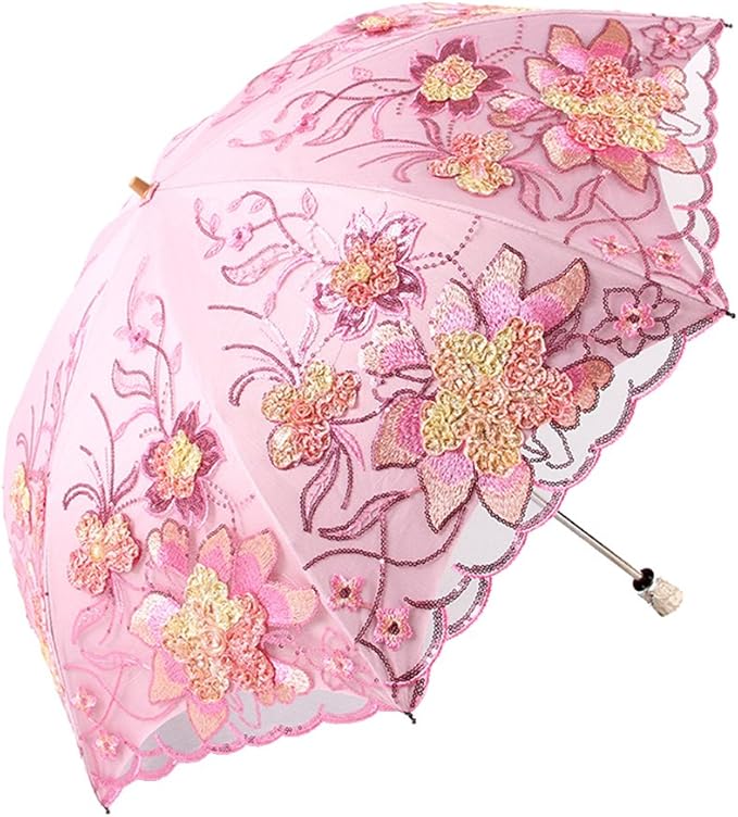 Honeystore Flower Lace Parasols for Wedding Party Lace Bridal Umbrella