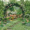 AOFOTO 6x6ft Wedding Backdrops Photography Background Romance Garden Path Beautiful Flowers Pergola Newborn Toddler Baby Child Girl Portrait Scene Photo Shoot Studio Props Video Artistic