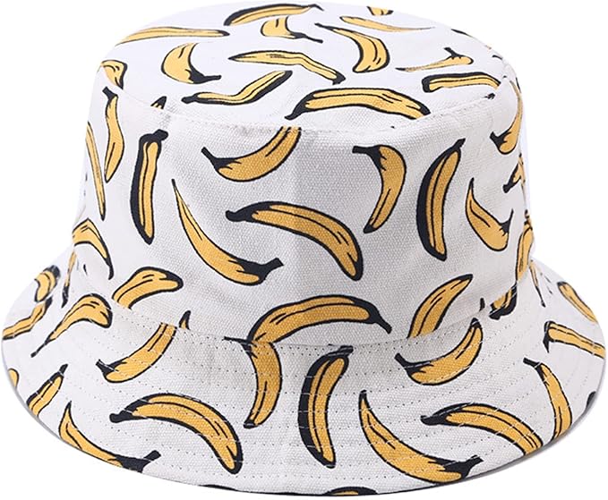 Mashiaoyi Unisex Print Double-Side-Wear Reversible Bucket Hat