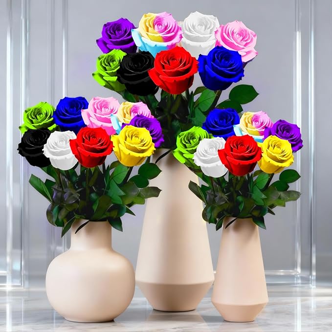 White Single Forever Roses in a Box,Preserved Flowers for Delivery,Preserved Rose Gifts for Women, Real Roses Gift for Her, Mom Birthday Gifts, Mothers Day Flowers,Valentines Flowers