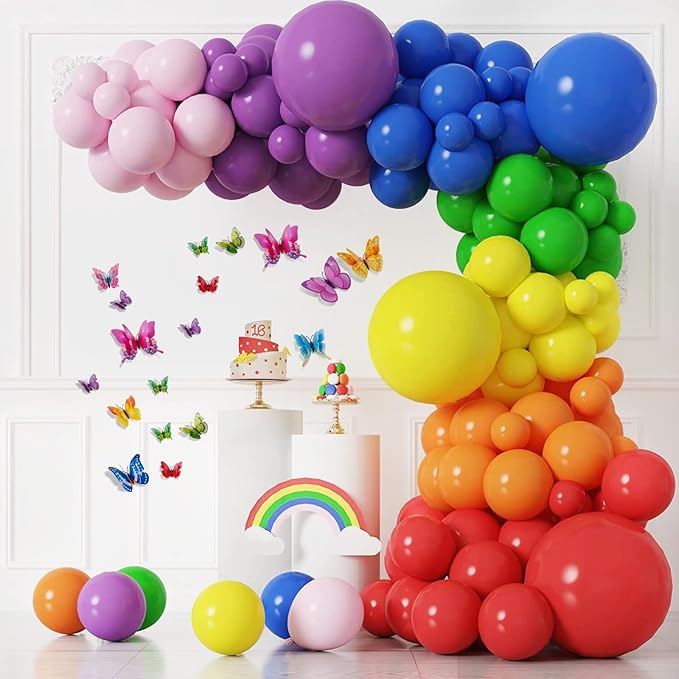 SAOROPEB 3D Butterfly Wall Decor, 24 Pcs Double Layer Butterfly Decorations for Party Decorations Locker Decor Refrigerator Decal, Reusable (Colorful)
