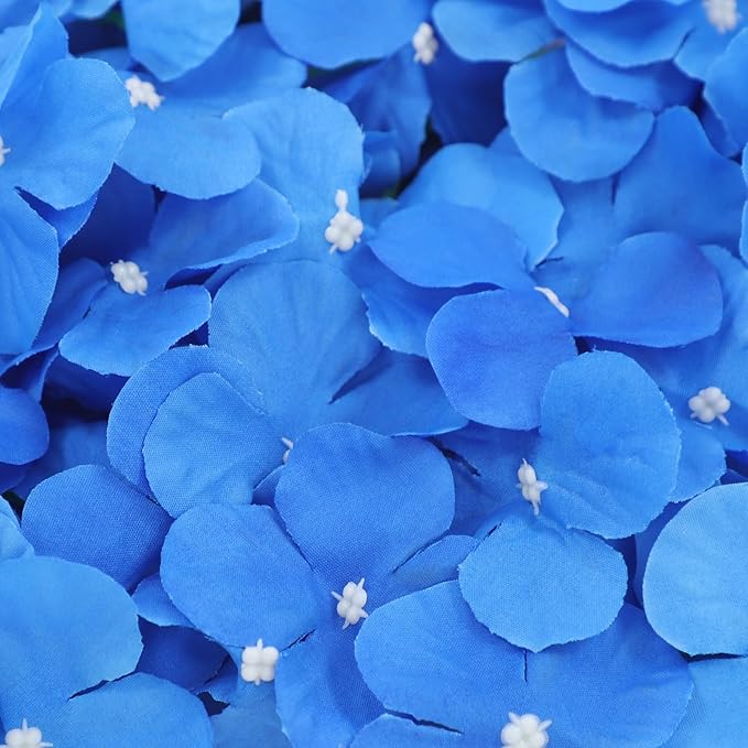 12PCS Artificial Flower Wall Panels Set, 23.62x15.75inch Silk Hydrangeas Flower Wall Decor Backdrop, Dark Blue Floral Wall Background for Wedding Arrangement Home Decoration