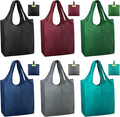 BeeGreen Foldable Travel Bag Reusable Gifts Bags - Reusable Grocery Bags Large Holiday Gifts Cloth Tote With Handles - Bulk Reusable Shopping Bags for Women (Beach Storage Washable Collapsible)