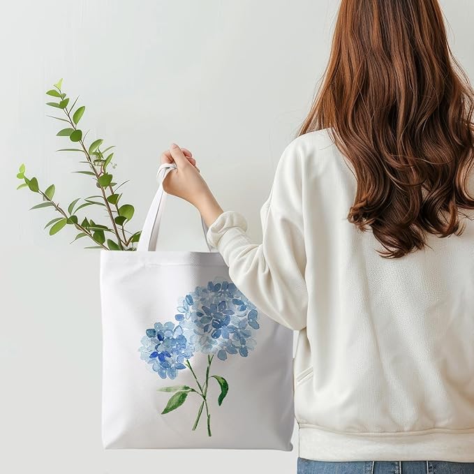 Floral Tote Bag, Floral Bag for Women, Reusable Grocery Bags Shopping Bags