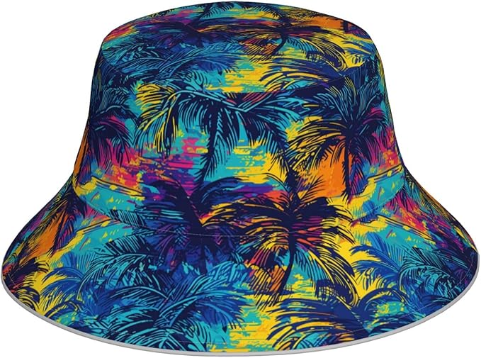 Bucket Hat Beach Summer Sun Hat Reversible Fisherman Hats Double Sided Wearing for Women Men Boys Girls
