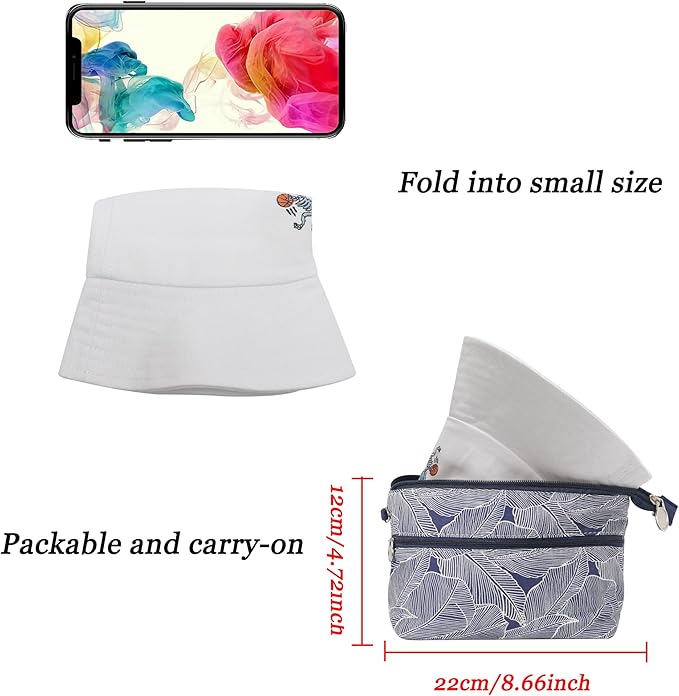ZLYC Unisex Fashion Embroidered Bucket Hat Summer Fisherman Cap for Men Women