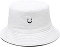 Flower Reversible Bucket Hat Cotton Summer Travel Beach Sun Hats Emboridery for Women Men