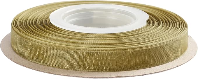 3/8 Inch Moss Shimmer Sheer Organza Ribbon Sheer Chiffon Ribbon 50 Yards-Roll Multiple Colors Available for Gift Wrapping Wedding Events Christmas Décor
