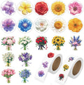 1000 Pcs Flower Stickers for Kids Classroom Boys Girls School Students. 2 Roll 1 Inch Leaf Plant Stickers Bulk .Floral Scrapbook Nature Sticker Packs for Water Bottles Phone Case Laptop