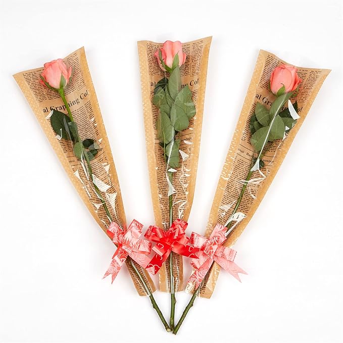 Words Flower Bouquet Sleeve Flower Wrapping Plastic Paper Word Package Floral Arrangement Supplies Wrap Bags 50pcs S