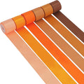 HUIHUANG Orange Ribbon 1-1/2" Burnt Orange/Terracotta/Torrid Orange/Tangerine/Peach/Brown Satin Ribbons for Fall Wedding Flower Bouquet Hair Bows Gift Wrap and Crafts- 6 Rolls, Total 30 Yards