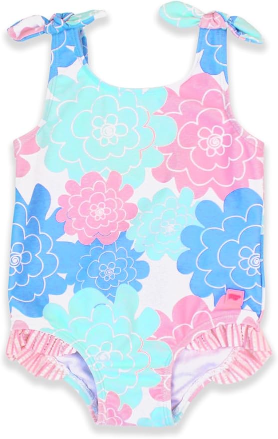 RuffleButts® Baby/Toddler Girls Ruffle Strap One Piece Swimsuit w/UPF 50+ Sun Protection