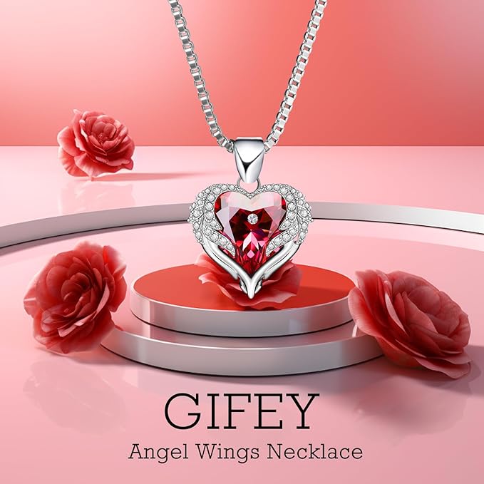 Christmas Flower Gifts for Her,Preserved Red Rose with Necklace,Preserved Flowers for Delivery Prime Gifts for Women Mom Wife Girlfriend Gifts Ideas on Birthday Anniversary Christmas Valentines Day