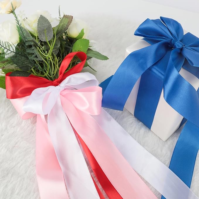 NESCCI 800 Yards Ribbon,1-1/2 Inch Satin Ribbon,Single Face Satin Ribbons, Perfect for Gift Wrapping,Wedding Decoration,Handmade Bows,Wrapping Bouquet and More