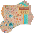 Maison d' Hermine Placemats Set of 4 100% Cotton Washable Cloth Place Mats, Reusable Table Mats for Kitchen Dining Decoration, Party, Wedding, Restaurant Spring/Summer (Luxury Loft - Peach, 13" x 19")