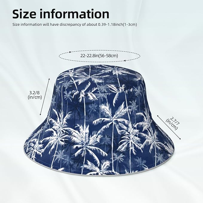 Bucket Hat Beach Summer Sun Hat Reversible Fisherman Hats Double Sided Wearing for Women Men Boys Girls