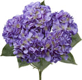 Hollyone Purple Hydrangea Artificial Flowers Large Artificial Hydrangeas Silk Flowers for Home Decor Indoor Wedding Flowers Bouquets Faux Flowers Kitchen Centerpiece Table Decorations