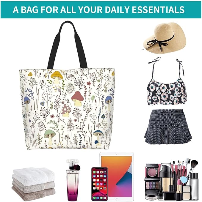 Sunflower Tote Bag For Women, Waterproof Shoulder Bags Big Reusable Grocery Handbag For Shopping Picnic Work Beach
