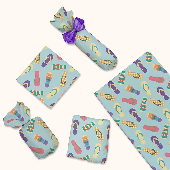 Pro Supply Global Sandals Printed Tissue Paper for Gift Bags or Boxes and Wrapping - Bulk Decorative Art Tissue Paper for Packaging and Gifting | 24 Sheets 20" x 30"