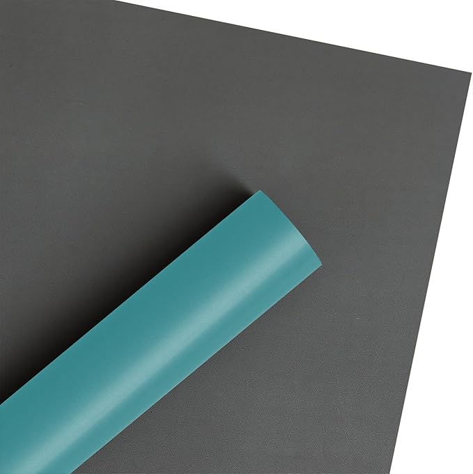 WRAPAHOLIC 20 Sheets Flower Wrapping Paper - 22.4 x 22.4 inch Grey Blue Color Water-Resistant Floral Bouquet Wrapping Paper, Florist Supplies Packaging for Wedding Birthday Gift DIY