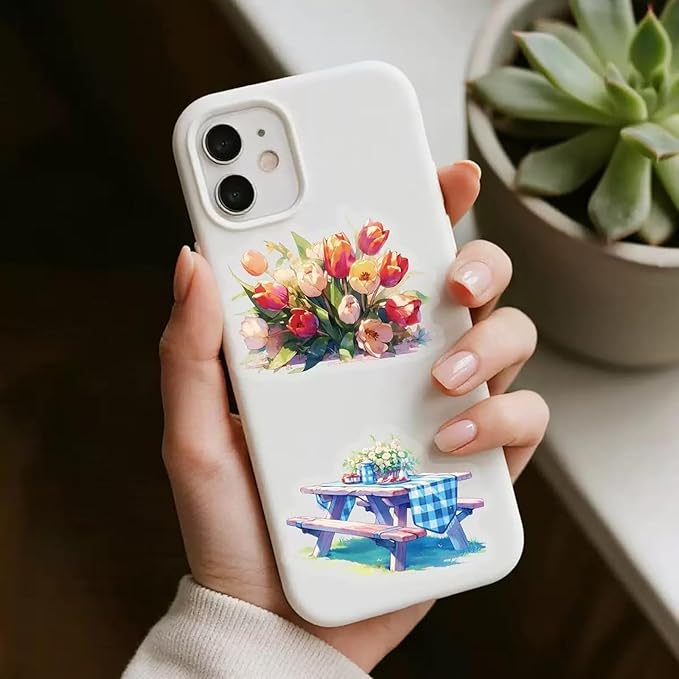 112Pcs PET Waterproof Sticker Set - 56 Unique Designs, Perfect for Phone Backs, DIY Journals, Luggage Stickers for suitcases, Birthday Party Favors & More Decorative Uses