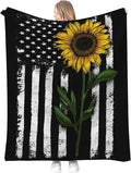 Sunflower Gifts Blankets for Women, Sunflower Throw Blankets for Womens, Fleece Throw Blankets 50x60 in, Gifts for My Wife Girlfriend Mom Birthday (Sunflower Throw Blankets, 60"×50“)