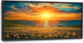 Tulip Flowers Large Wall Art Coastal Floral Landscape Pictures Wall Decor Ocean Canvas Prints Painting Framed Artwork Home Decorations above Bed for Bedroom Living Room Kitchen Dining Room 60"x30"