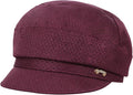 Women Retro Classic Visor Newsboy Cabbie Cap Beret Hats with Flower Buckle for Woman Ladies