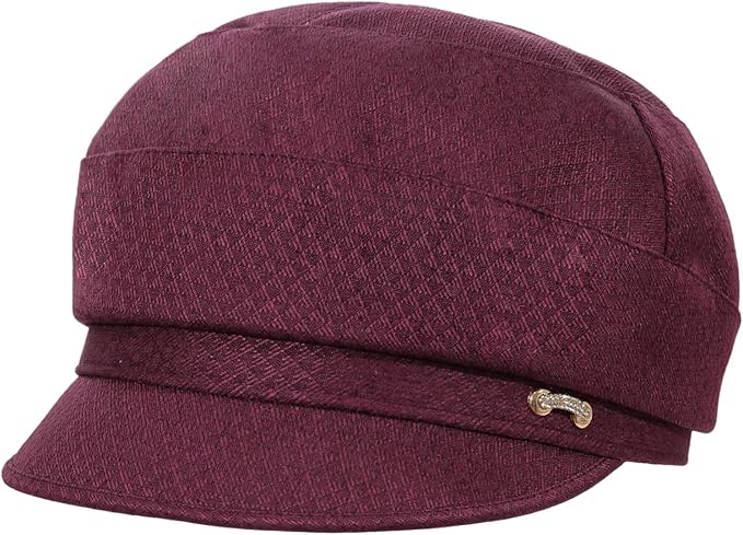 Women Retro Classic Visor Newsboy Cabbie Cap Beret Hats with Flower Buckle for Woman Ladies