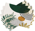 Boho Placemats, Modern Minimalist Art Abstract Geometric Sun Plant Print Washable Fabric Placemats Table Kitchen Dining Party 12x18 Inch Set of 6