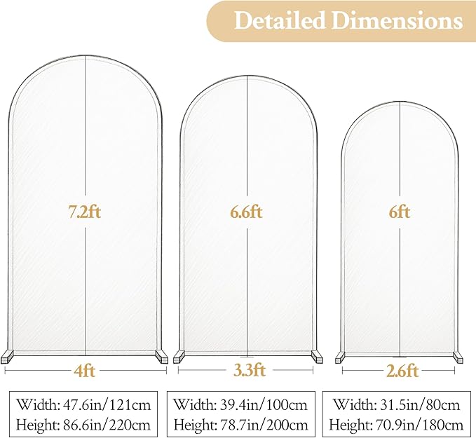 Light Blue Arch Backdrop Cover Set of 2 Baby Blue Arch Cover 7.2 and 6ft Wedding Arch Cover Stretchy Backdrop Bridal Baby Shower Birthday Party Arches Stand Covers Spandex
