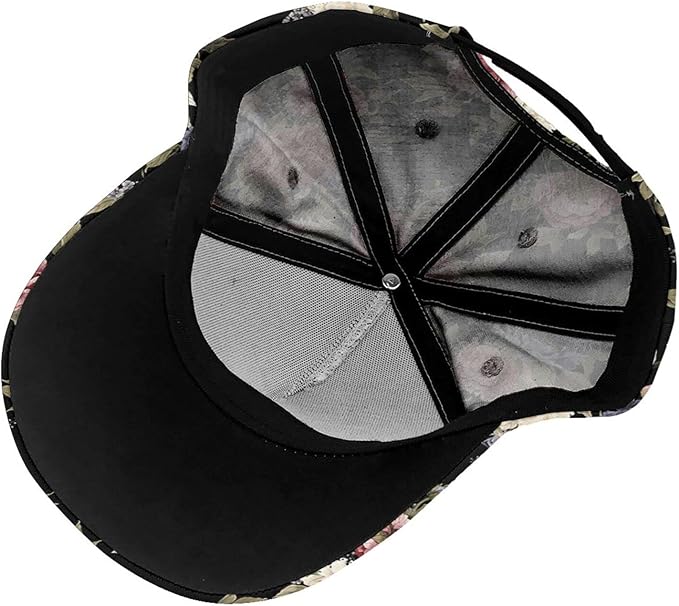 Floral Baseball Cap for Women Fashionable Adjustable Dad Hat Low Profile Running Hat for Summer Sporting Working Hiking